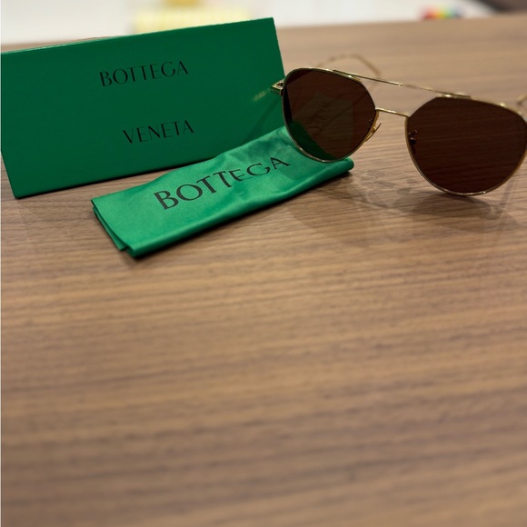 Bottega Veneta 57mm browline aviator sunglasses